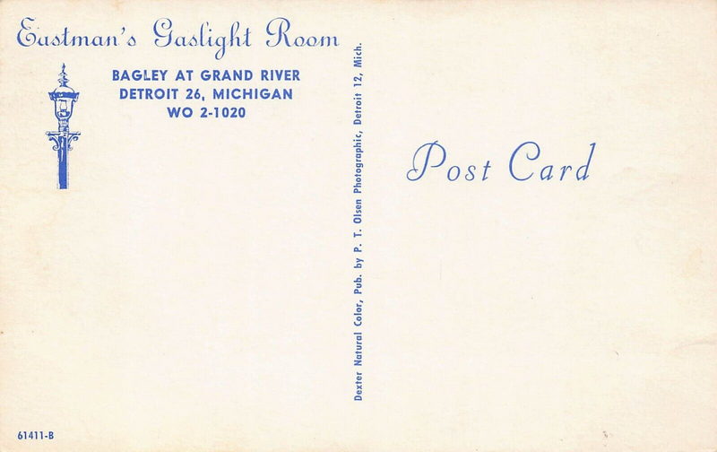 Nicks Gaslight (Eastmans Gaslight Room) - Postcard